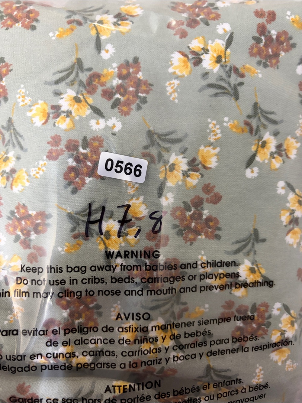 Trixxi Women’s Dress Size M Sage Green Floral Puff Sleeve - Picture 17 of 17